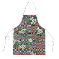 Red Binakol Motifs With Jasminum Sambac Apron Mabuhay Philippines Festival DT05 Red - Polynesian Pride