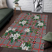 Red Binakol Motifs With Jasminum Sambac Area Rug Mabuhay Philippines Festival DT05 Red - Polynesian Pride