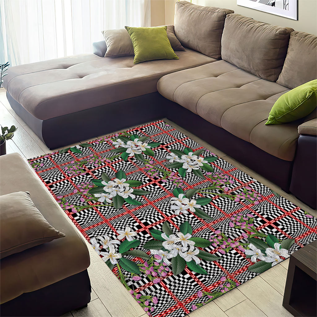 Red Binakol Motifs With Jasminum Sambac Area Rug Mabuhay Philippines Festival DT05 - Polynesian Pride