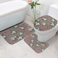 Red Binakol Motifs With Jasminum Sambac Bathroom Set Mabuhay Philippines Festival DT05 - Polynesian Pride