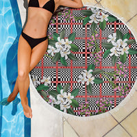 Red Binakol Motifs With Jasminum Sambac Beach Blanket Mabuhay Philippines Festival DT05 - Polynesian Pride