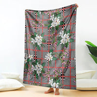 Red Binakol Motifs With Jasminum Sambac Blanket Mabuhay Philippines Festival DT05 - Polynesian Pride