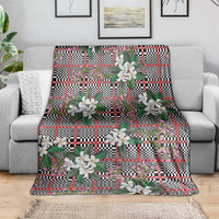 Red Binakol Motifs With Jasminum Sambac Blanket Mabuhay Philippines Festival DT05 - Polynesian Pride