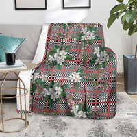 Red Binakol Motifs With Jasminum Sambac Blanket Mabuhay Philippines Festival DT05 - Polynesian Pride