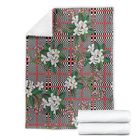 Red Binakol Motifs With Jasminum Sambac Blanket Mabuhay Philippines Festival DT05 - Polynesian Pride