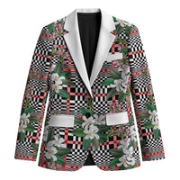 Red Binakol Motifs With Jasminum Sambac Blazer Mabuhay Philippines Festival DT05 Unisex Red - Polynesian Pride
