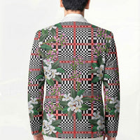 Red Binakol Motifs With Jasminum Sambac Blazer Mabuhay Philippines Festival DT05 - Polynesian Pride