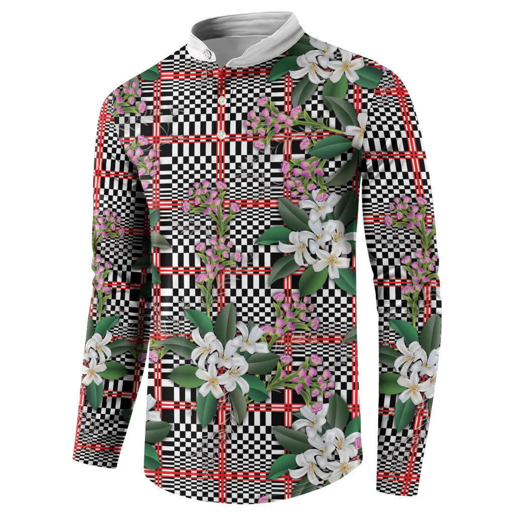 Red Binakol Motifs With Jasminum Sambac Button Sweatshirt Mabuhay Philippines Festival DT05 - Polynesian Pride