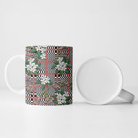 Red Binakol Motifs With Jasminum Sambac Ceramic Mug Mabuhay Philippines Festival DT05 - Polynesian Pride