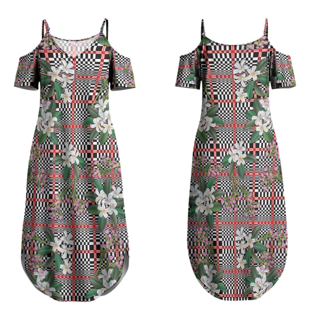Red Binakol Motifs With Jasminum Sambac Couples Matching Summer Maxi Dress and Hawaiian Shirt Mabuhay Philippines Festival DT05 - Polynesian Pride