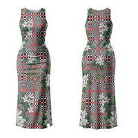 Red Binakol Motifs With Jasminum Sambac Couples Matching Tank Maxi Dress and Hawaiian Shirt Mabuhay Philippines Festival DT05 - Polynesian Pride