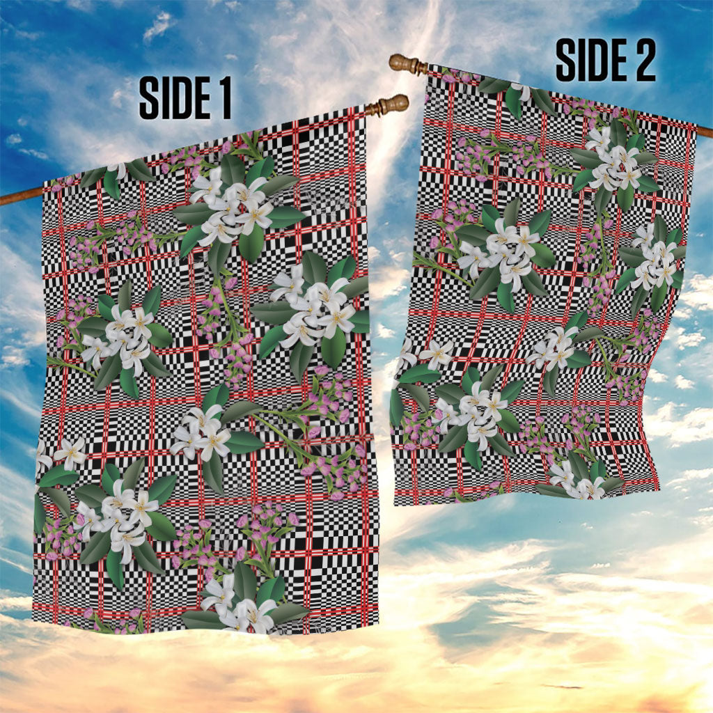 Red Binakol Motifs With Jasminum Sambac Garden Flag Mabuhay Philippines Festival DT05 - Polynesian Pride