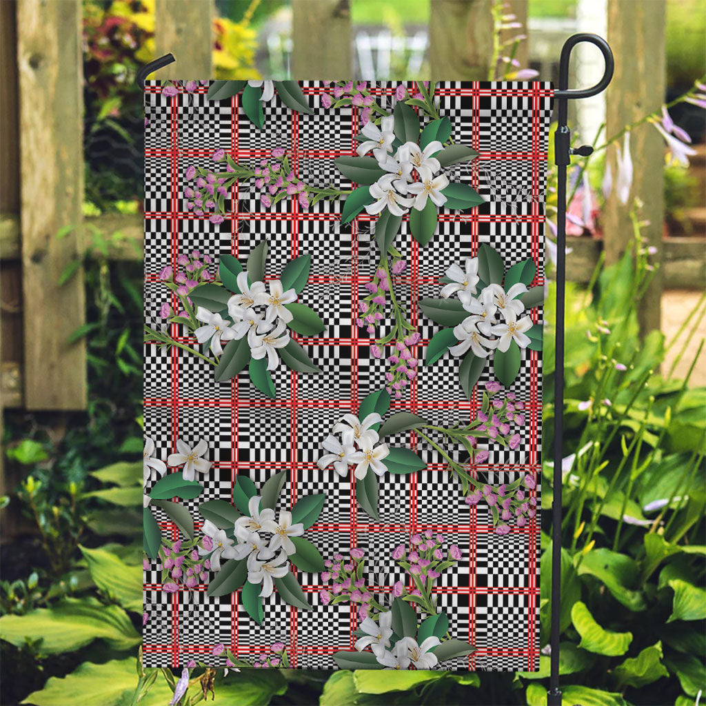 Red Binakol Motifs With Jasminum Sambac Garden Flag Mabuhay Philippines Festival DT05 Garden Flag Red - Polynesian Pride