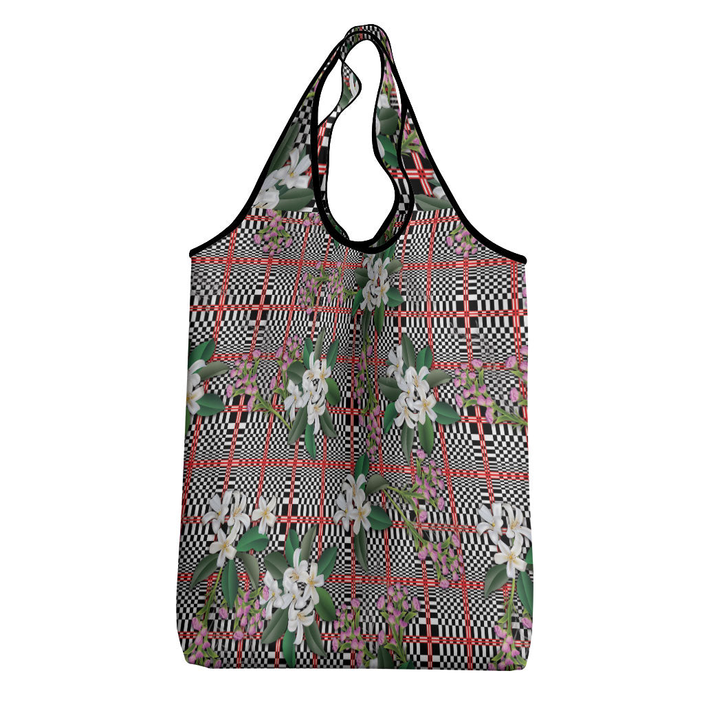 Red Binakol Motifs With Jasminum Sambac Grocery Bag Mabuhay Philippines Festival DT05 - Polynesian Pride