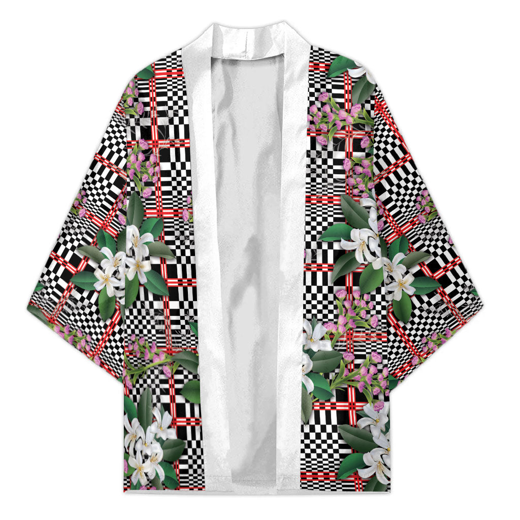 Red Binakol Motifs With Jasminum Sambac Kimono Mabuhay Philippines Festival DT05 Unisex Red - Polynesian Pride