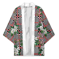 Red Binakol Motifs With Jasminum Sambac Kimono Mabuhay Philippines Festival DT05 Unisex Red - Polynesian Pride