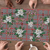 Red Binakol Motifs With Jasminum Sambac Puzzle Mabuhay Philippines Festival DT05 - Polynesian Pride