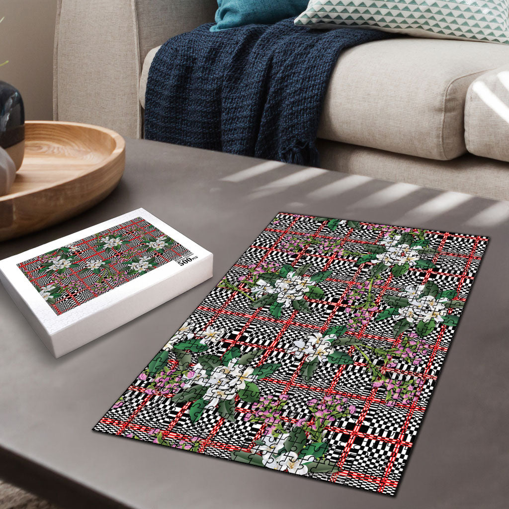 Red Binakol Motifs With Jasminum Sambac Puzzle Mabuhay Philippines Festival DT05 - Polynesian Pride