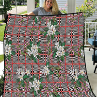 Red Binakol Motifs With Jasminum Sambac Quilt Mabuhay Philippines Festival DT05 Red - Polynesian Pride