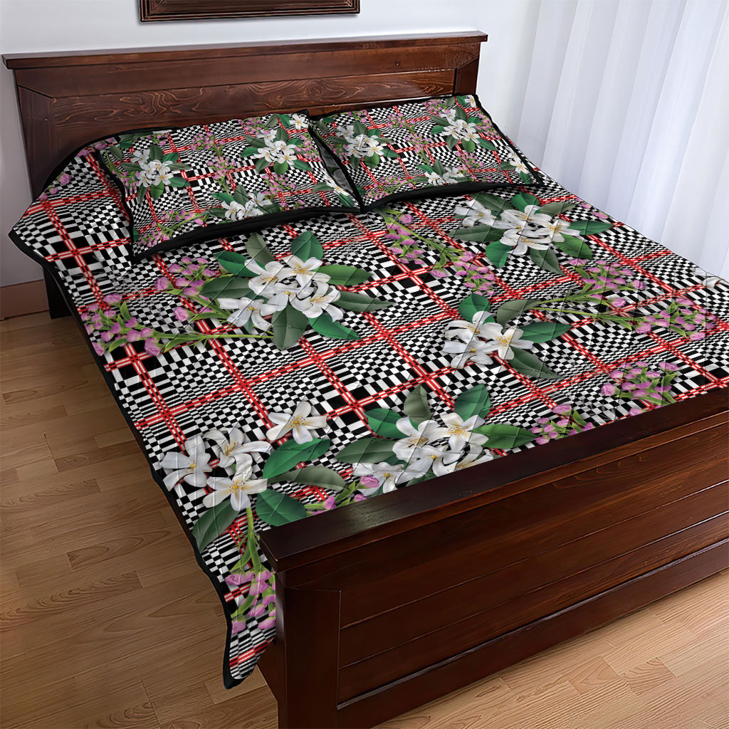 Red Binakol Motifs With Jasminum Sambac Quilt Bed Set Mabuhay Philippines Festival DT05 - Polynesian Pride