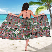 Red Binakol Motifs With Jasminum Sambac Sarong Mabuhay Philippines Festival DT05 - Polynesian Pride