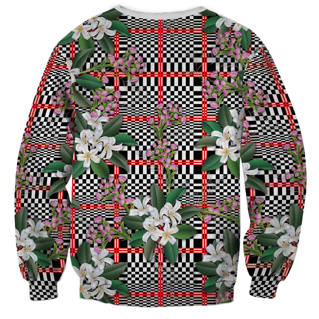 Red Binakol Motifs With Jasminum Sambac Sweatshirt Mabuhay Philippines Festival DT05 - Polynesian Pride
