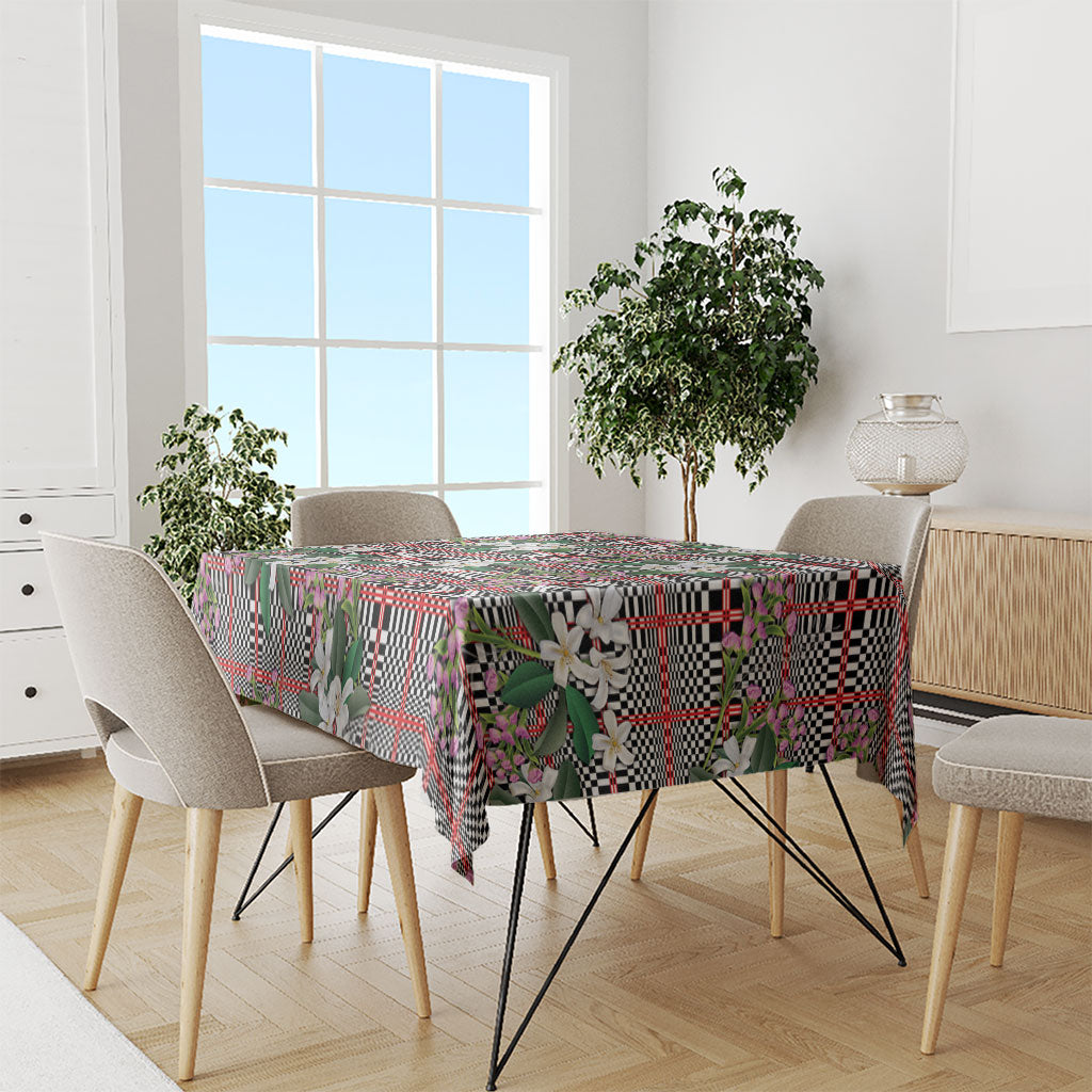 Red Binakol Motifs With Jasminum Sambac Tablecloth Mabuhay Philippines Festival DT05 - Polynesian Pride
