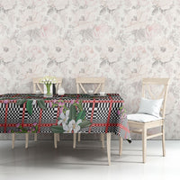 Red Binakol Motifs With Jasminum Sambac Tablecloth Mabuhay Philippines Festival DT05 - Polynesian Pride