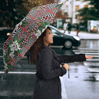 Red Binakol Motifs With Jasminum Sambac Umbrella Mabuhay Philippines Festival DT05 - Polynesian Pride