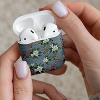 Blue Binakol Motifs With Jasminum Sambac AirPods Case Mabuhay Philippines Festival DT05 - Polynesian Pride