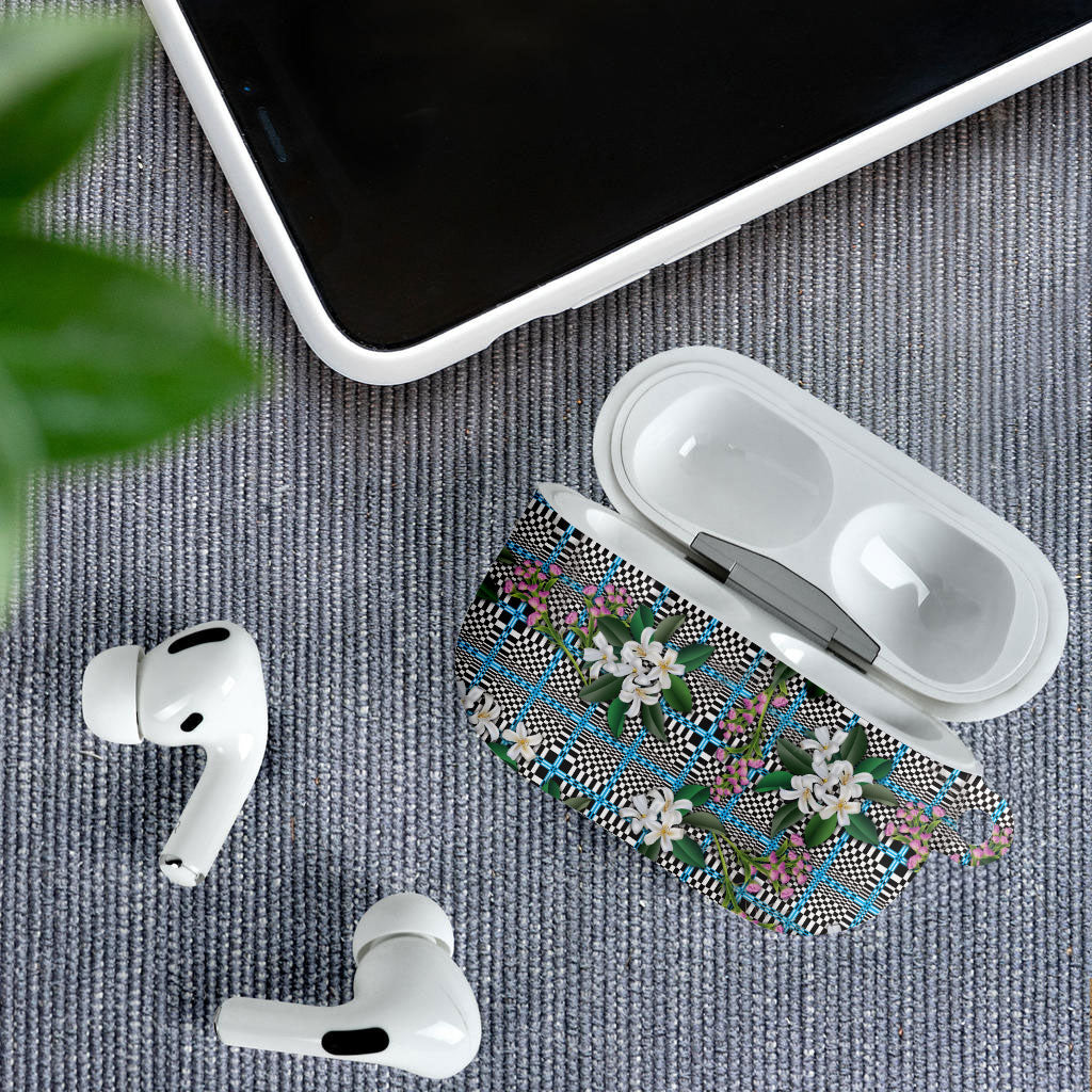 Blue Binakol Motifs With Jasminum Sambac AirPods Case Mabuhay Philippines Festival DT05 - Polynesian Pride