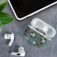 Blue Binakol Motifs With Jasminum Sambac AirPods Case Mabuhay Philippines Festival DT05 - Polynesian Pride