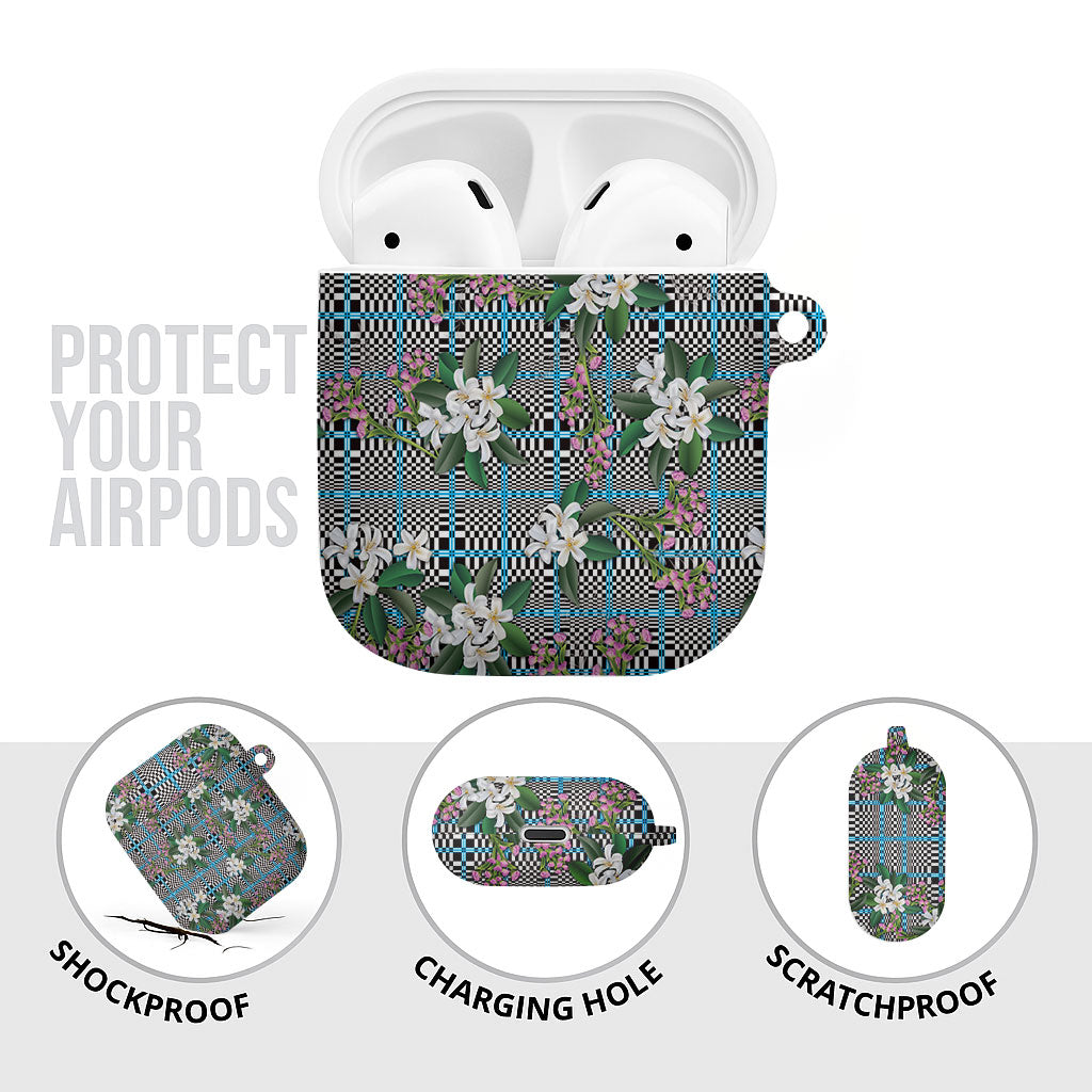 Blue Binakol Motifs With Jasminum Sambac AirPods Case Mabuhay Philippines Festival DT05 - Polynesian Pride