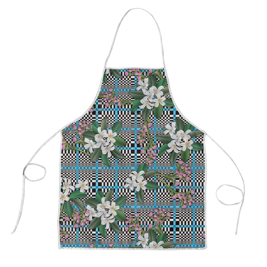 Blue Binakol Motifs With Jasminum Sambac Apron Mabuhay Philippines Festival DT05 Blue - Polynesian Pride