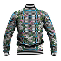 Blue Binakol Motifs With Jasminum Sambac Baseball Jacket Mabuhay Philippines Festival DT05 - Polynesian Pride
