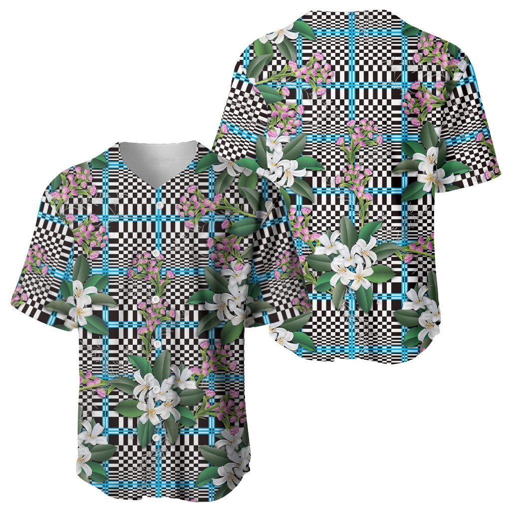 Blue Binakol Motifs With Jasminum Sambac Baseball Jersey Mabuhay Philippines Festival DT05 - Polynesian Pride