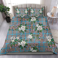 Blue Binakol Motifs With Jasminum Sambac Bedding Set Mabuhay Philippines Festival DT05 - Polynesian Pride