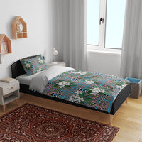 Blue Binakol Motifs With Jasminum Sambac Bedding Set Mabuhay Philippines Festival DT05 - Polynesian Pride
