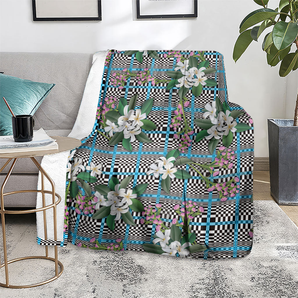 Blue Binakol Motifs With Jasminum Sambac Blanket Mabuhay Philippines Festival DT05 - Polynesian Pride