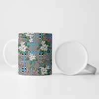Blue Binakol Motifs With Jasminum Sambac Ceramic Mug Mabuhay Philippines Festival DT05 - Polynesian Pride