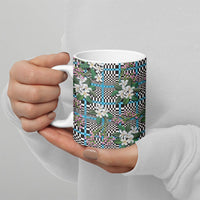 Blue Binakol Motifs With Jasminum Sambac Ceramic Mug Mabuhay Philippines Festival DT05 - Polynesian Pride
