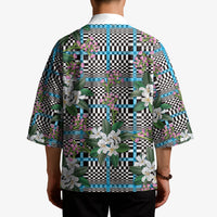 Blue Binakol Motifs With Jasminum Sambac Kimono Mabuhay Philippines Festival DT05 - Polynesian Pride