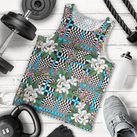 Blue Binakol Motifs With Jasminum Sambac Men Tank Top Mabuhay Philippines Festival DT05 - Polynesian Pride