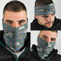 Blue Binakol Motifs With Jasminum Sambac Neck Gaiter Mabuhay Philippines Festival DT05 - Polynesian Pride