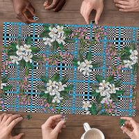 Blue Binakol Motifs With Jasminum Sambac Puzzle Mabuhay Philippines Festival DT05 - Polynesian Pride