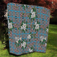 Blue Binakol Motifs With Jasminum Sambac Quilt Mabuhay Philippines Festival DT05 - Polynesian Pride