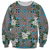 Blue Binakol Motifs With Jasminum Sambac Sweatshirt Mabuhay Philippines Festival DT05 Unisex Blue - Polynesian Pride