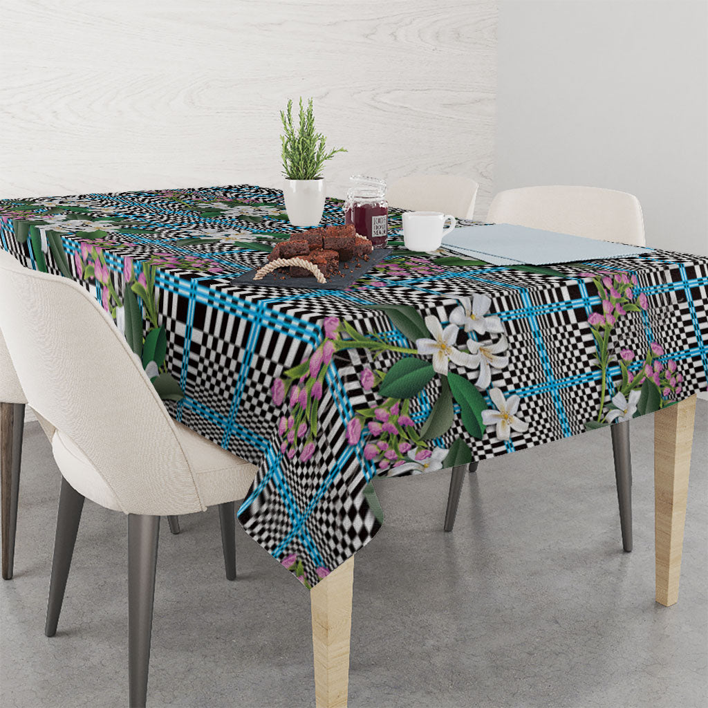 Blue Binakol Motifs With Jasminum Sambac Tablecloth Mabuhay Philippines Festival DT05 - Polynesian Pride