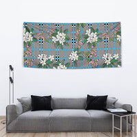 Blue Binakol Motifs With Jasminum Sambac Tapestry Mabuhay Philippines Festival DT05 - Polynesian Pride