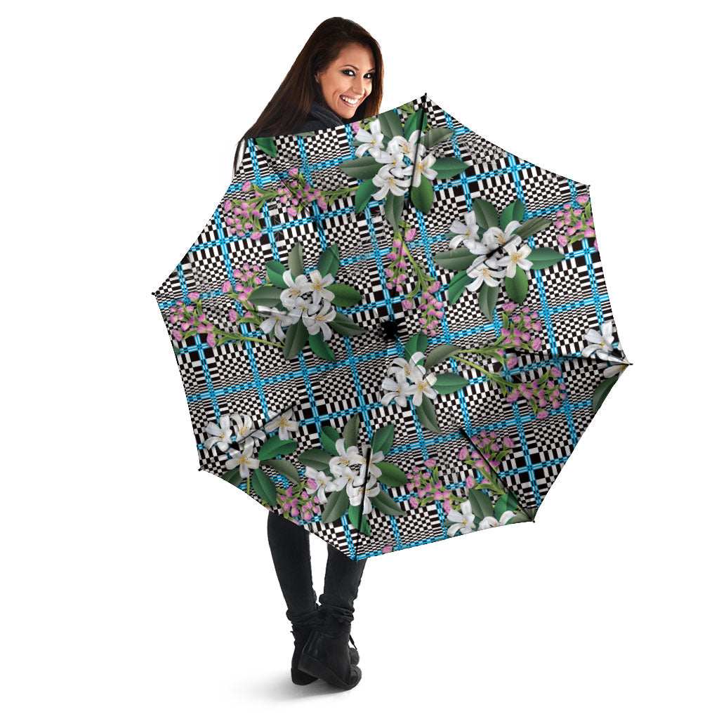 Blue Binakol Motifs With Jasminum Sambac Umbrella Mabuhay Philippines Festival DT05 - Polynesian Pride